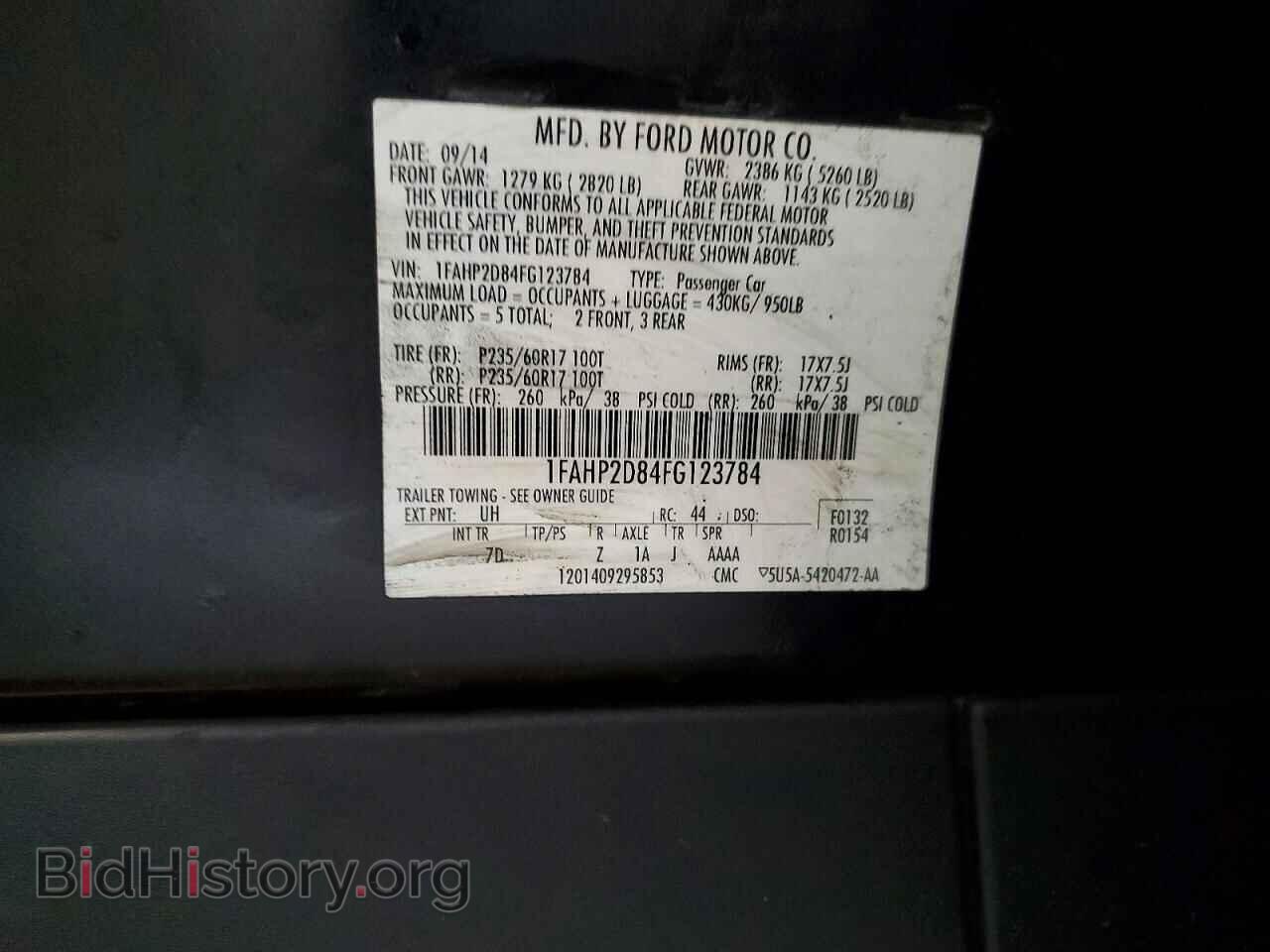 2015 FORD TAURUS - VIN: 1FAHP2D84FG123784 - Photo 12