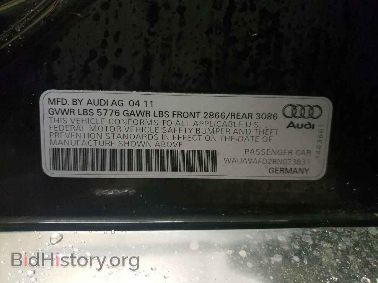 2011 AUDI A8 - VIN: WAUAVAFD2BN023031 - Фото 12