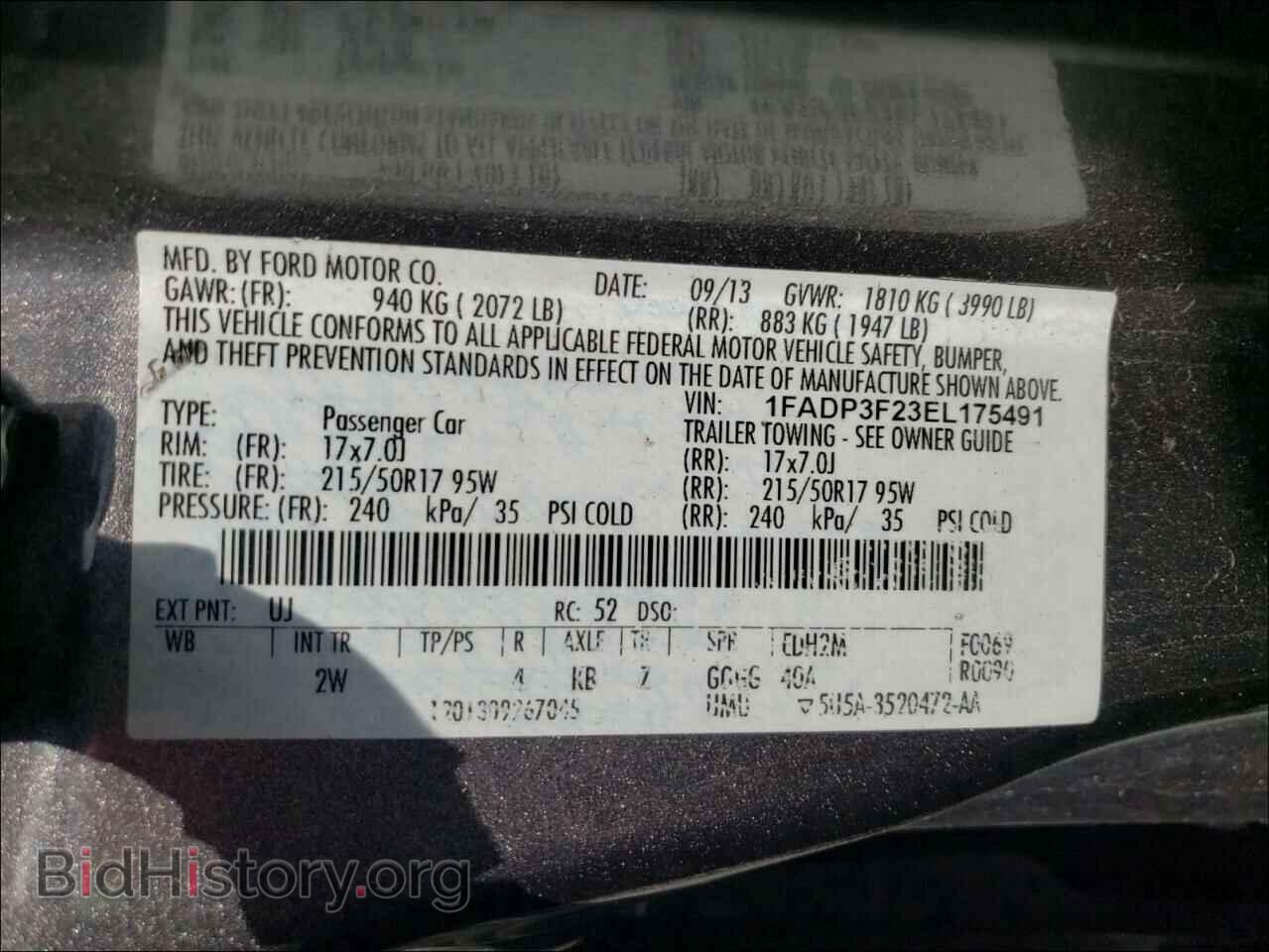 2014 FORD FOCUS - VIN: 1FADP3F23EL175491 - Photo 10