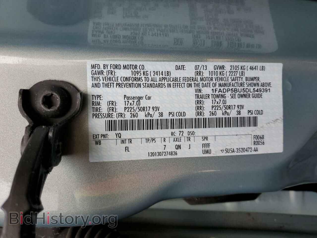 2013 FORD CMAX - VIN: 1FADP5BU5DL549391 - Фото 13