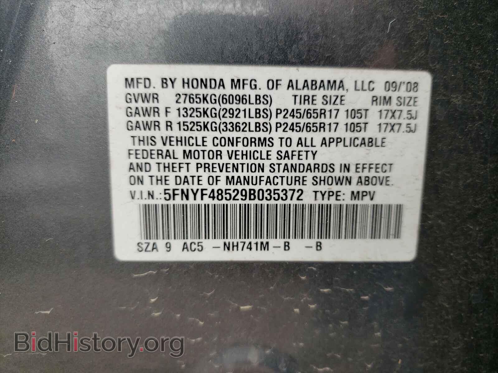 2009 HONDA PILOT - VIN: 5FNYF48529B035372 - Фото 10