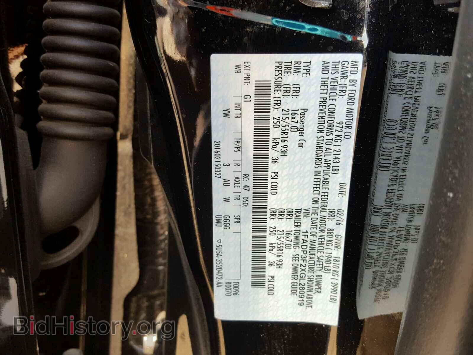 2016 FORD FOCUS - VIN: 1FADP3F2XGL280919 - Фото 10