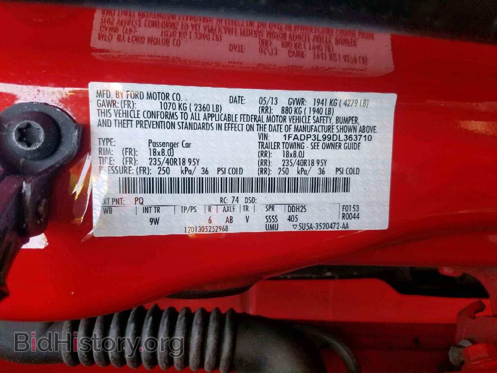 2013 FORD FOCUS - VIN: 1FADP3L99DL363710 - Фото 10