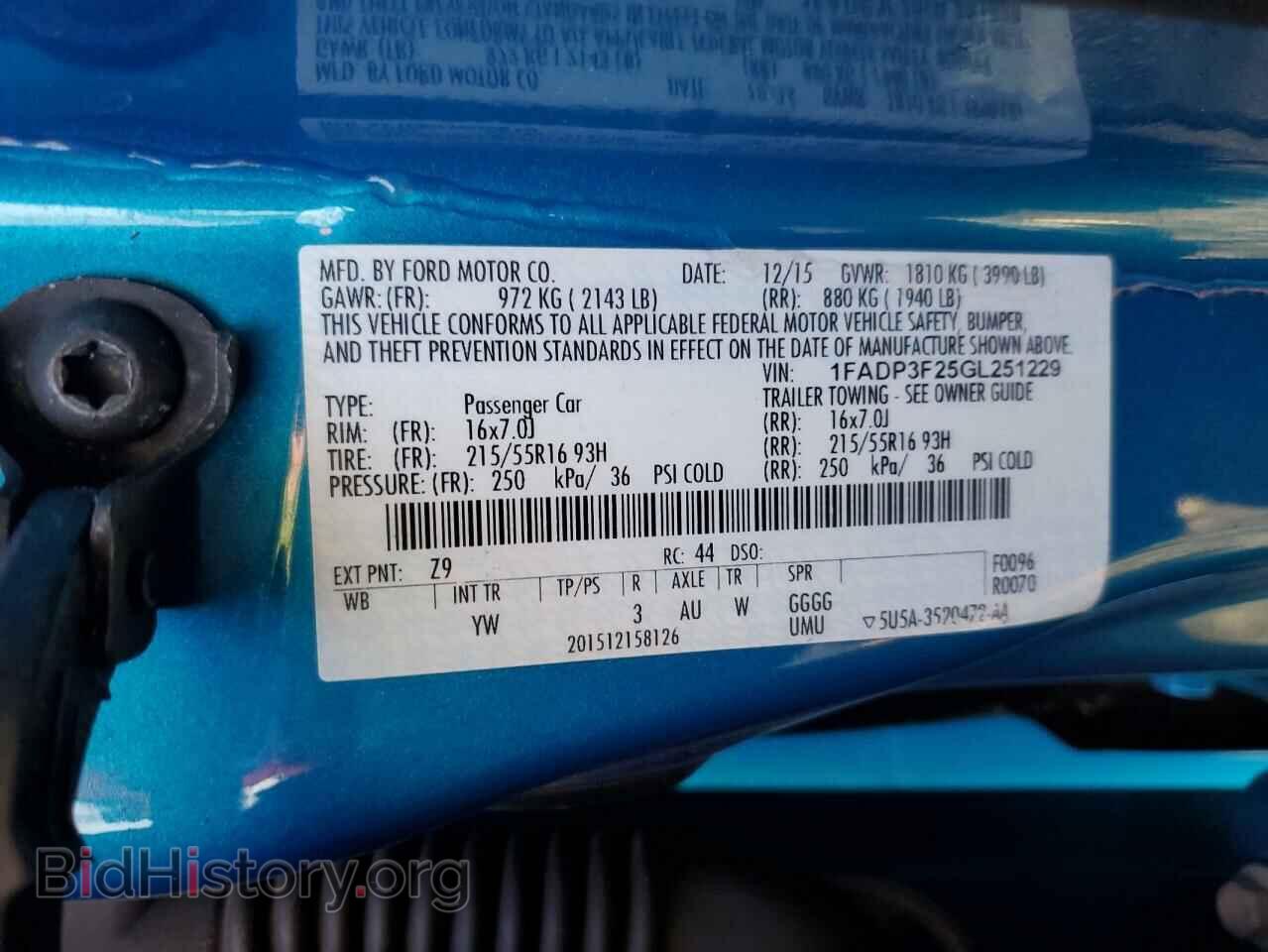2016 FORD FOCUS - VIN: 1FADP3F25GL251229 - Фото 12