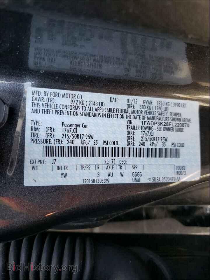 2015 FORD FOCUS - VIN: 1FADP3K28FL220870 - Photo 10