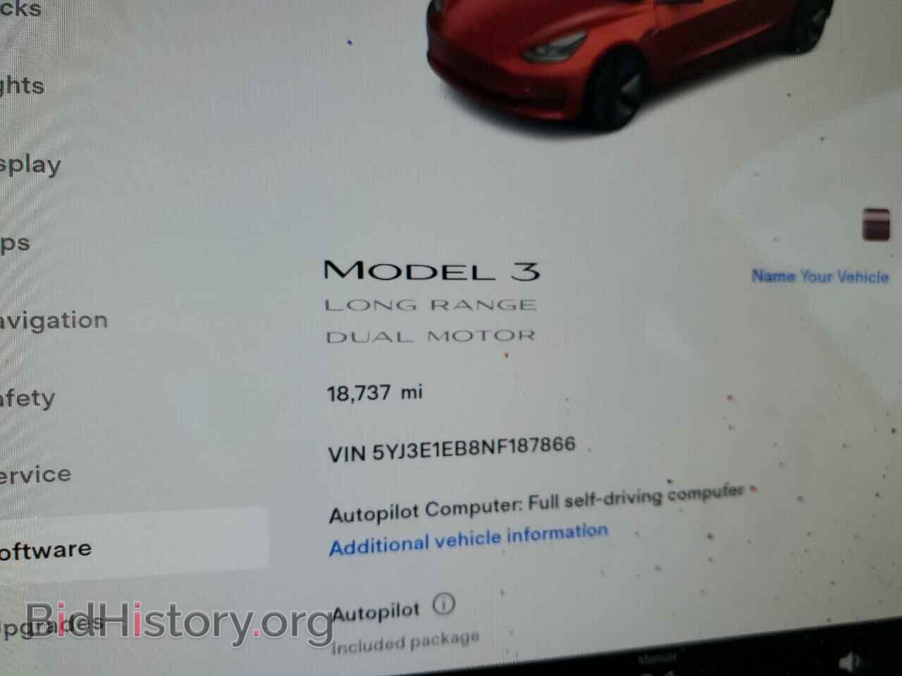 2022 TESLA MODEL 3 - VIN: 5YJ3E1EB8NF187866 - Фото 9