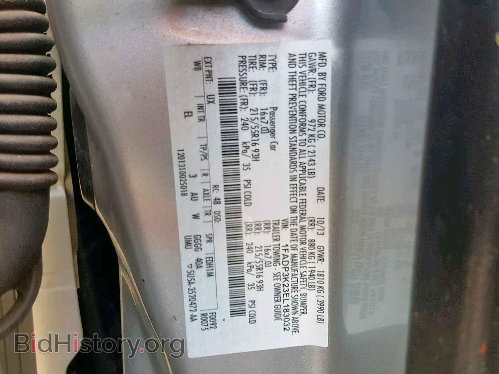 2014 FORD FOCUS SE - VIN: 1FADP3K23EL183032 - Фото 10