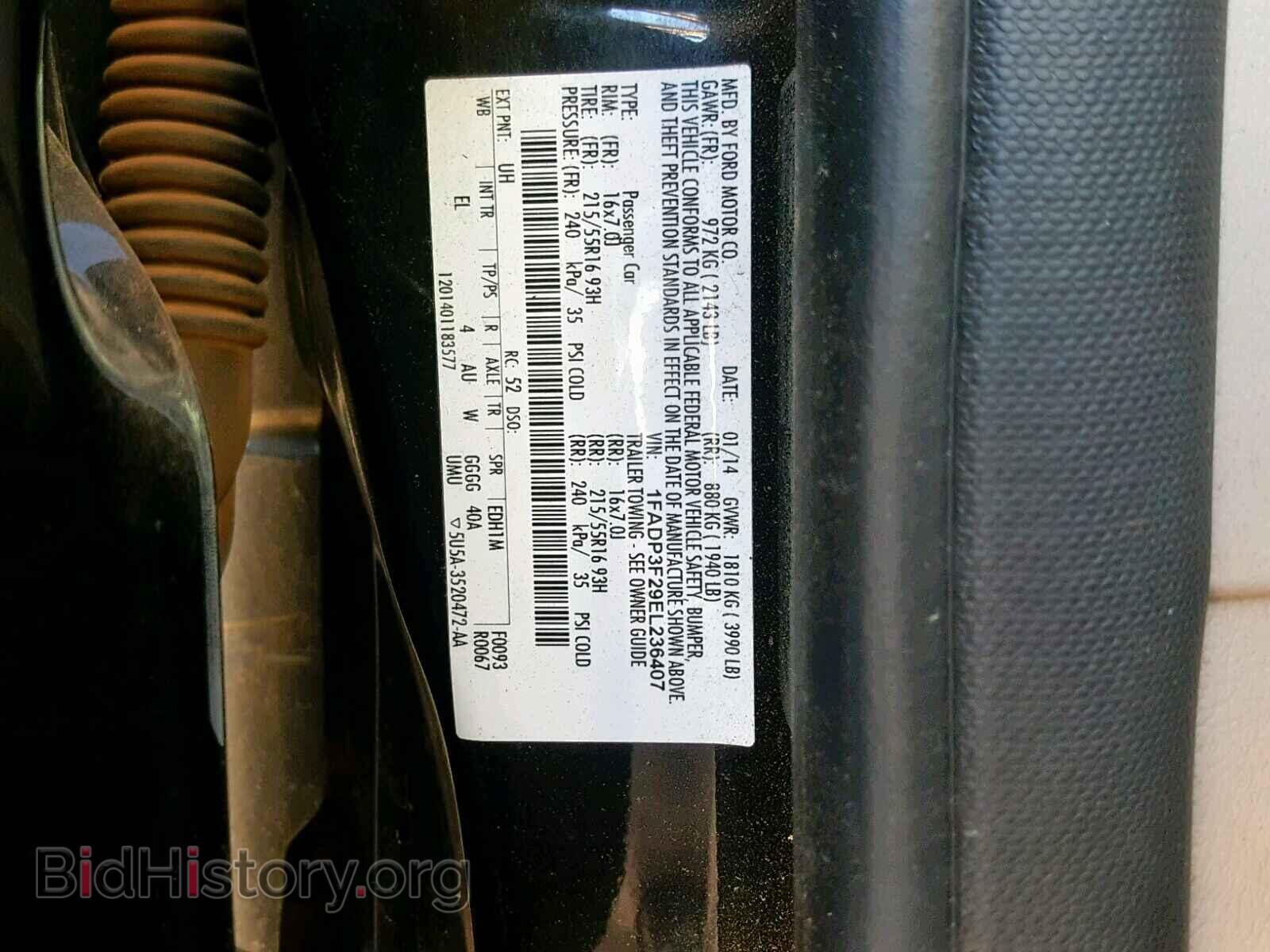 2014 FORD FOCUS SE - VIN: 1FADP3F29EL236407 - Фото 10