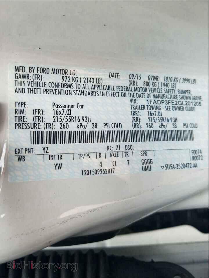 2016 FORD FOCUS - VIN: 1FADP3FE2GL201205 - Photo 10
