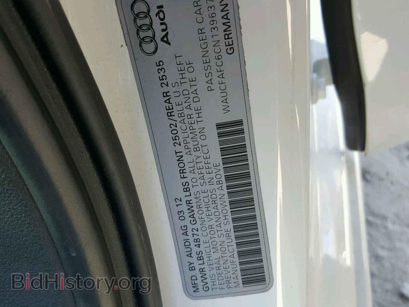 2012 AUDI A6 - VIN: WAUCFAFC6CN139637 - Фото 10