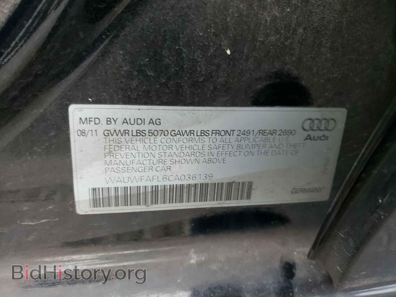 2012 AUDI A4 - VIN: WAUWFAFL6CA036139 - Фото 12