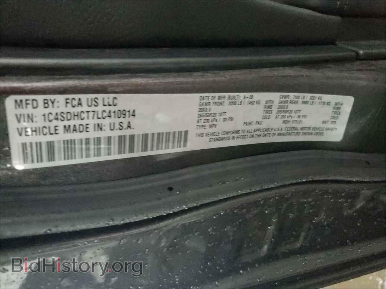 2020 DODGE DURANGO - VIN: 1C4SDHCT7LC410914 - Фото 10