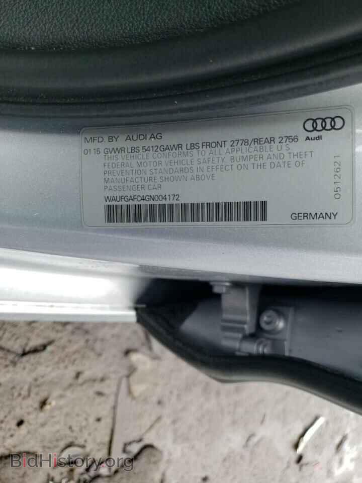 2016 AUDI A6 - VIN: WAUFGAFC4GN004172 - Фото 10