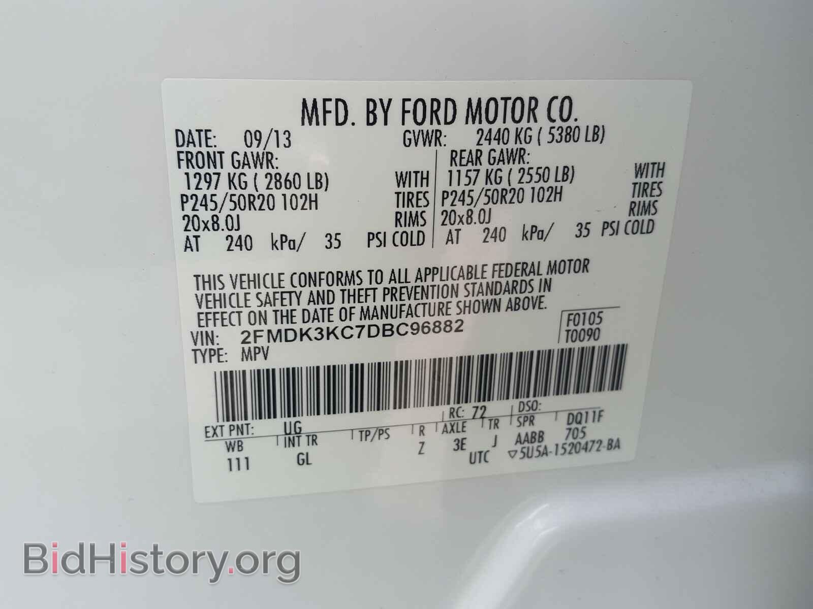 2013 FORD EDGE - VIN: 2FMDK3KC7DBC96882 - Photo 10