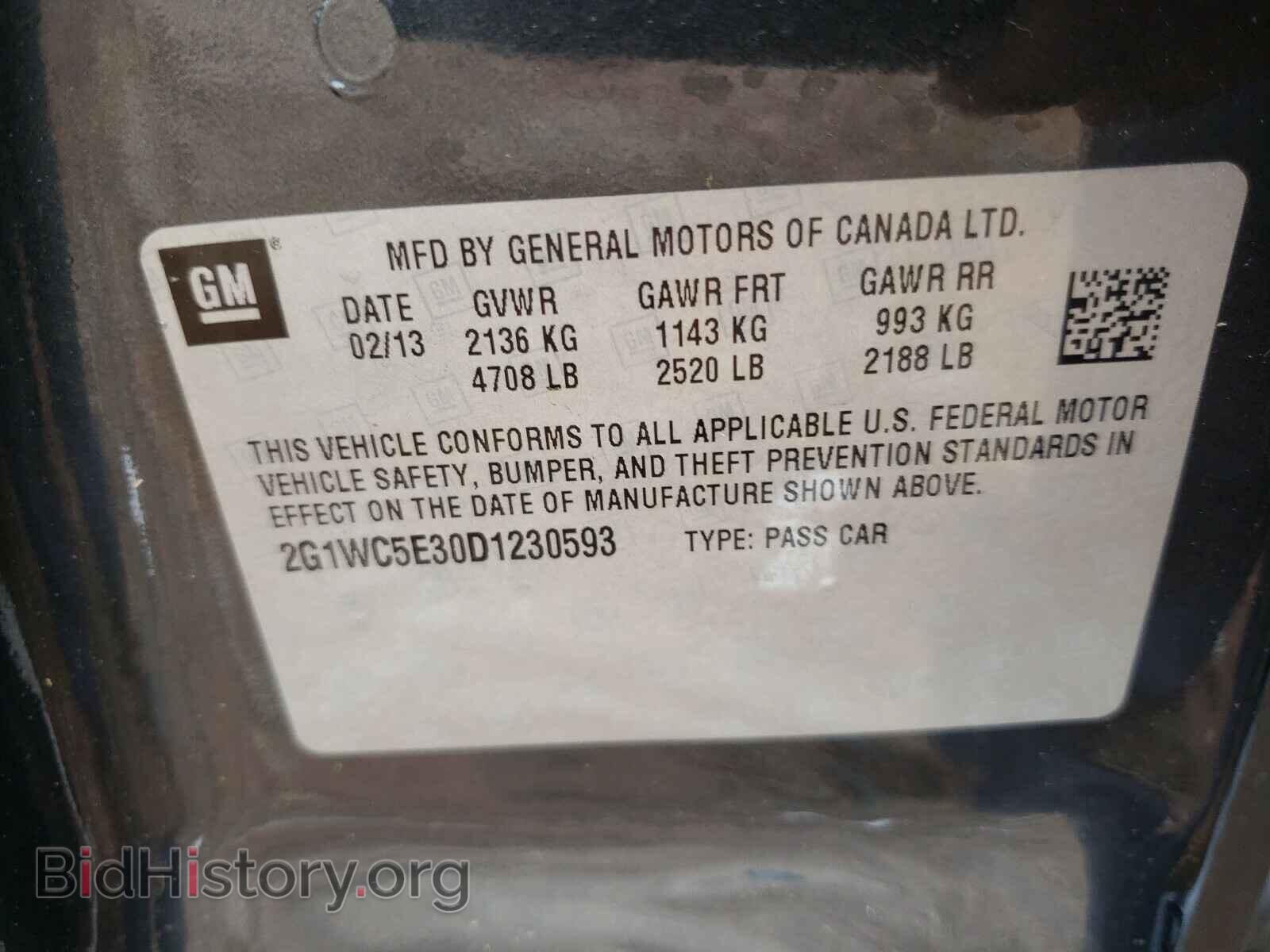 2013 CHEVROLET IMPALA - VIN: 2G1WC5E30D1230593 - Фото 10