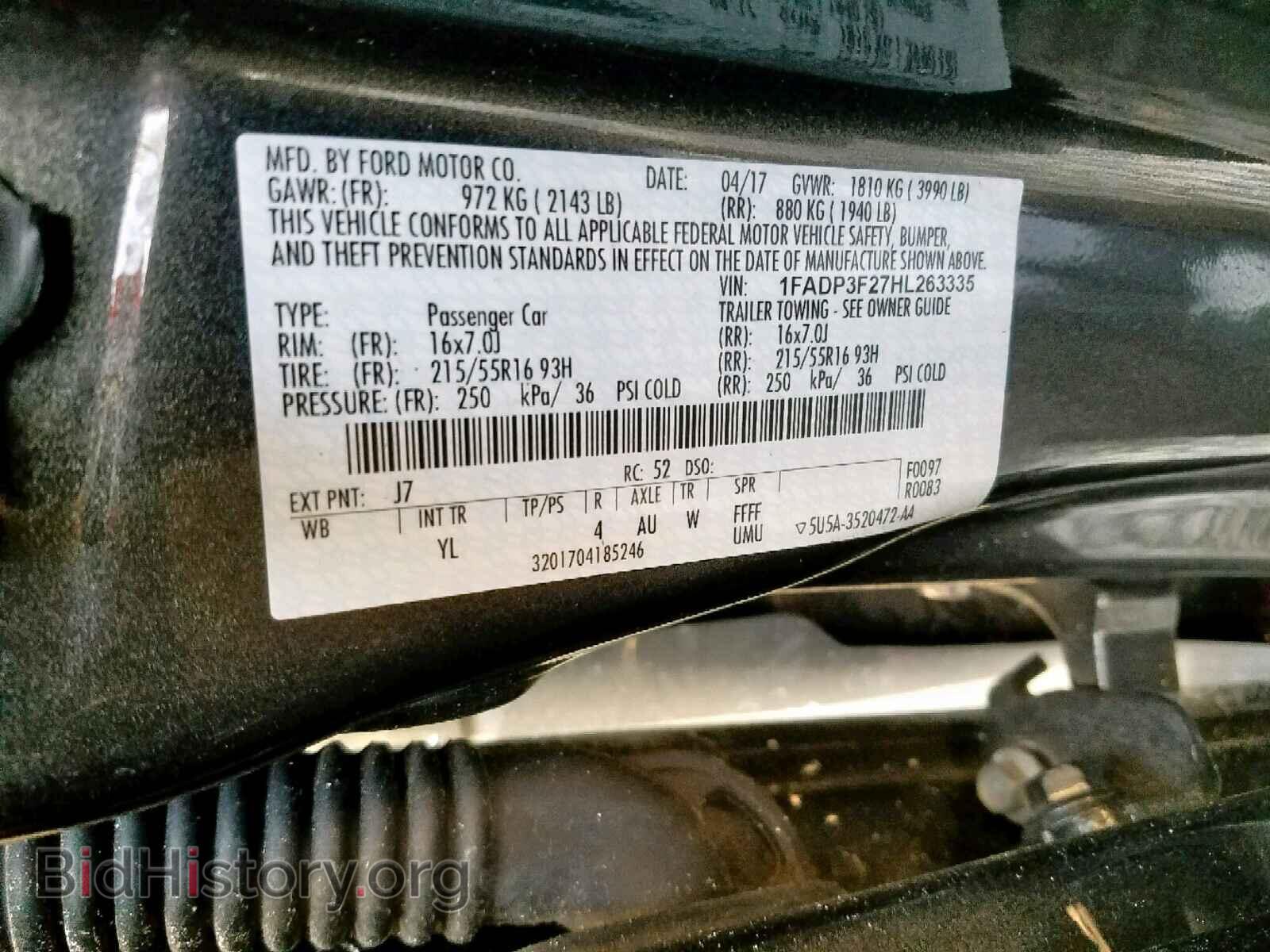 2017 FORD FOCUS SE - VIN: 1FADP3F27HL263335 - Фото 10