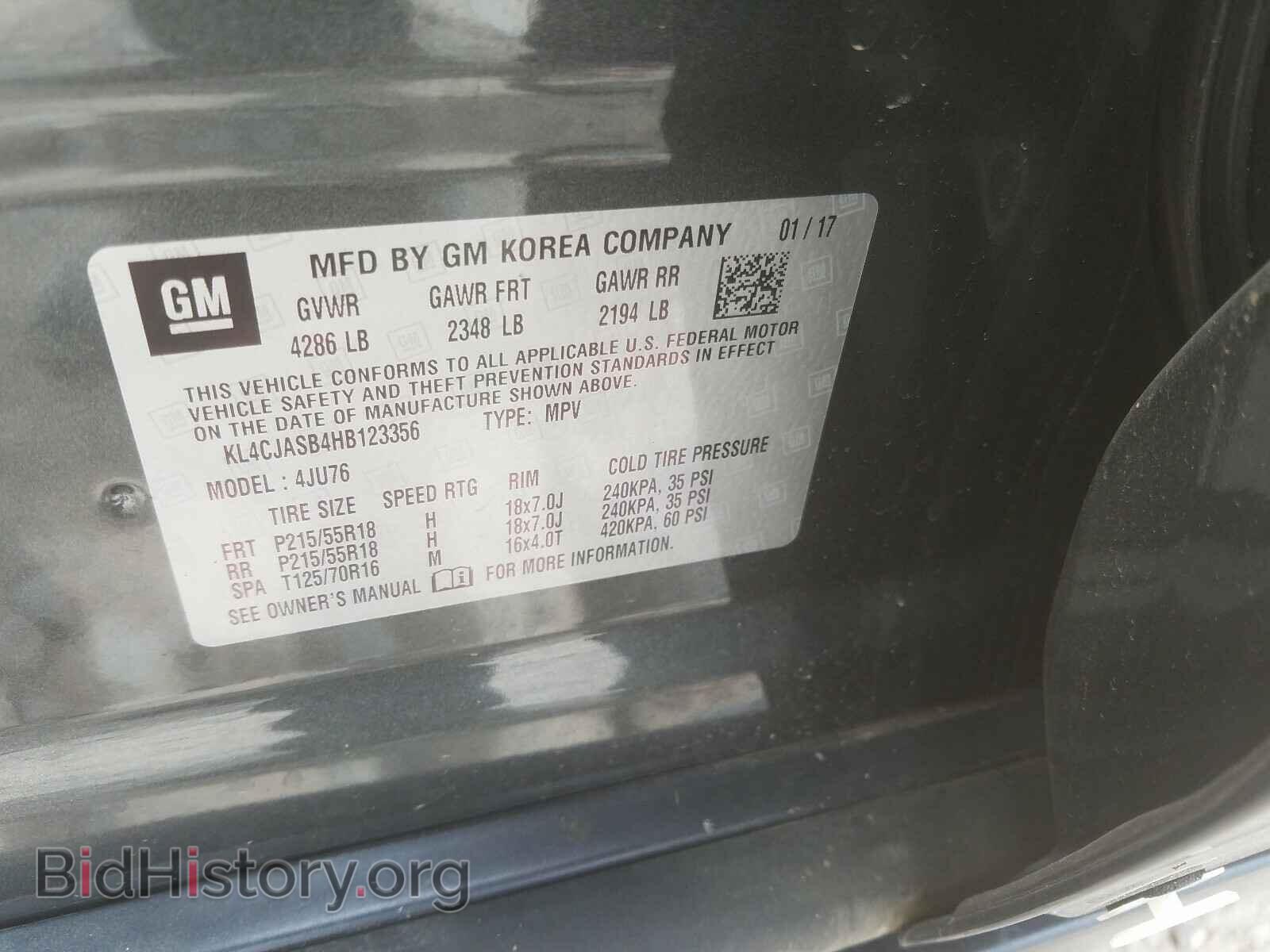 2017 BUICK ENCORE - VIN: KL4CJASB4HB123356 - Photo 10