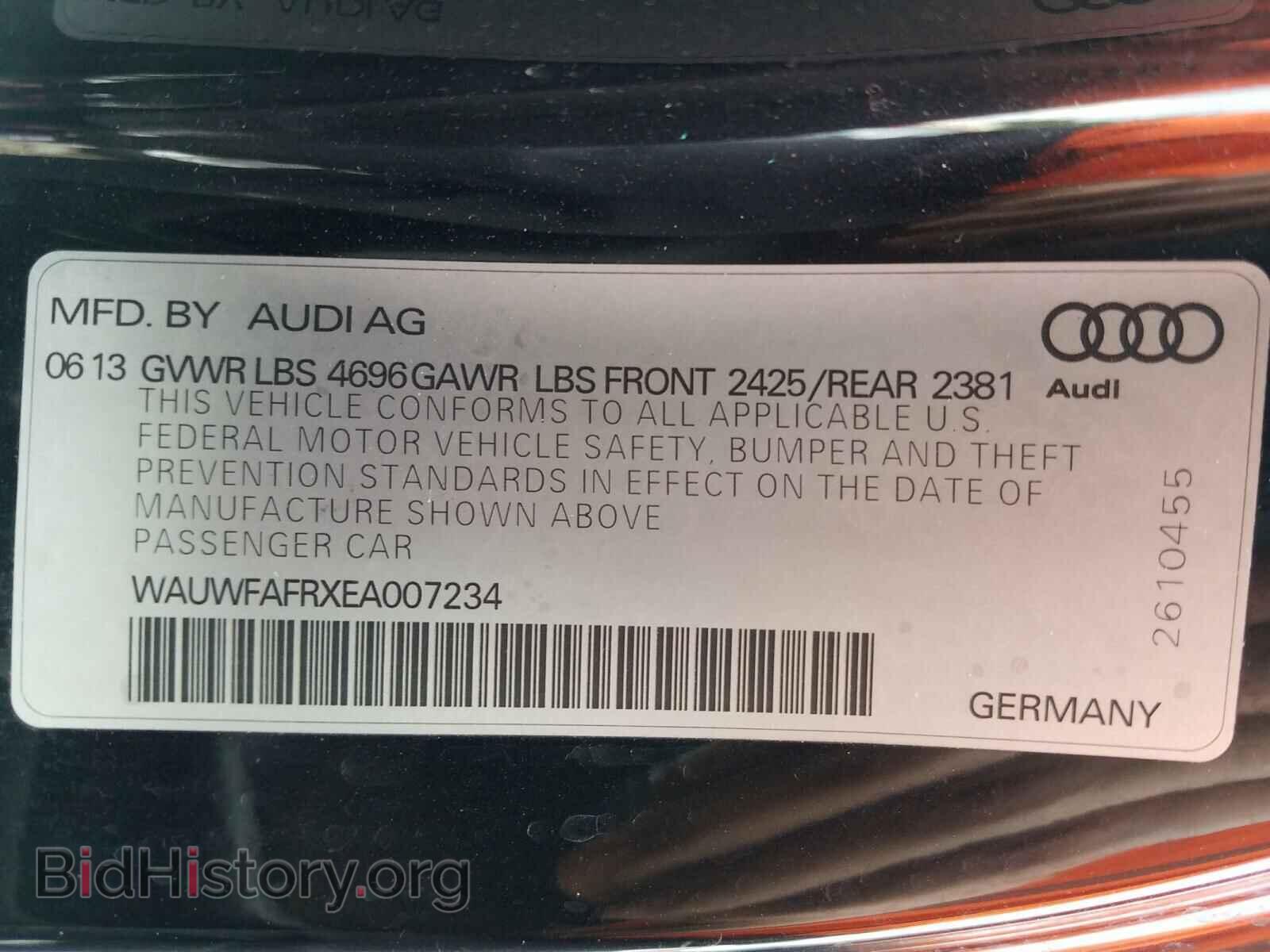 2014 AUDI A5 - VIN: WAUWFAFRXEA007234 - Фото 10
