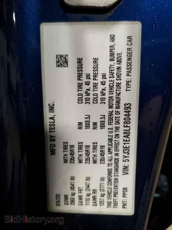 2020 TESLA MODEL 3 - VIN: 5YJ3E1EA8LF804493 - Photo 13