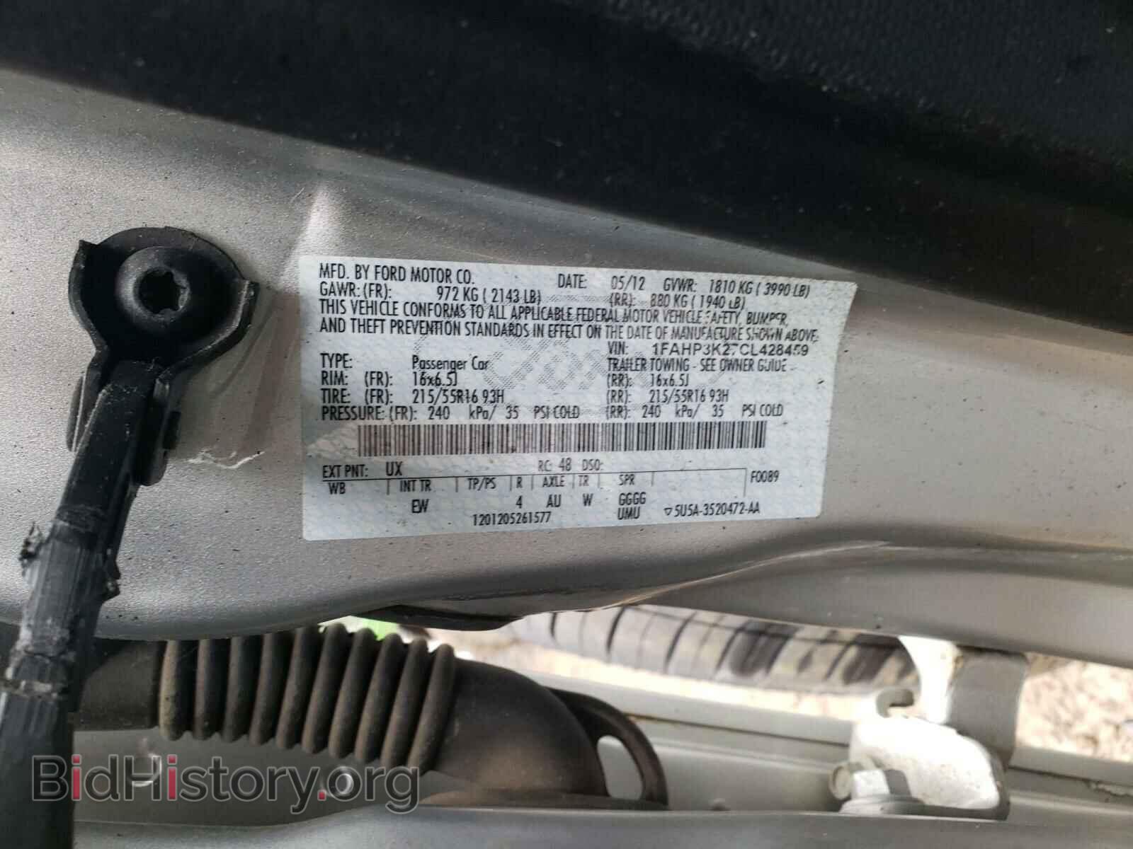 2012 FORD FOCUS - VIN: 1FAHP3K27CL428459 - Photo 10