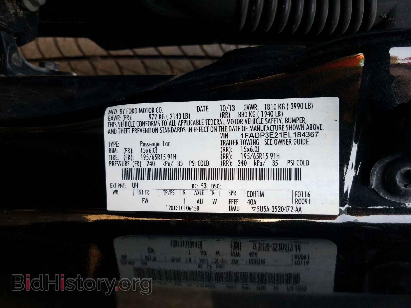 2014 FORD FOCUS - VIN: 1FADP3E21EL184367 - Фото 10