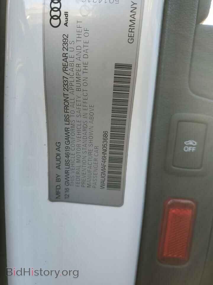 2017 AUDI A4 - VIN: WAUGMAF46HN053686 - Фото 12