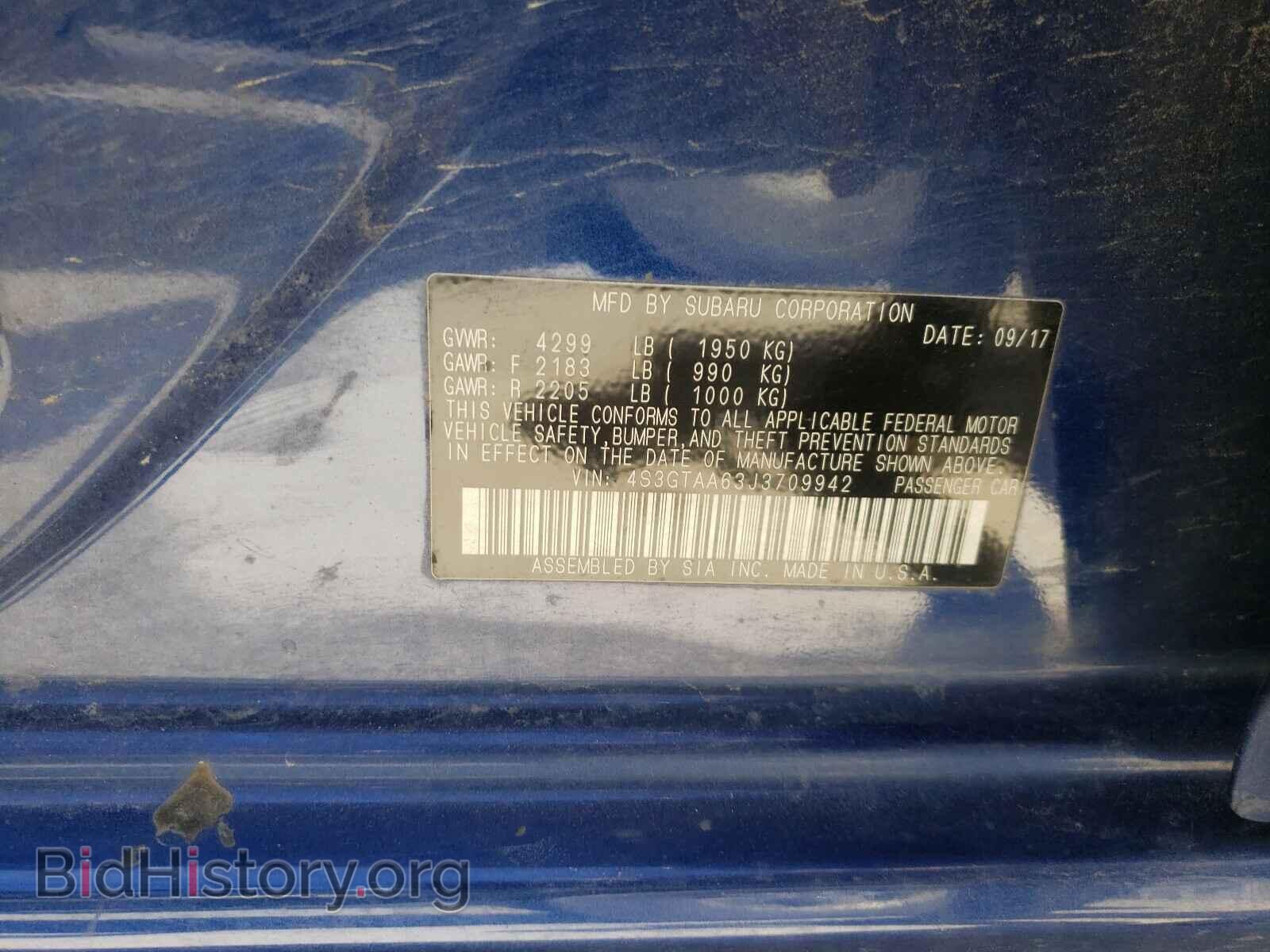2018 SUBARU IMPREZA - VIN: 4S3GTAA63J3709942 - Фото 10