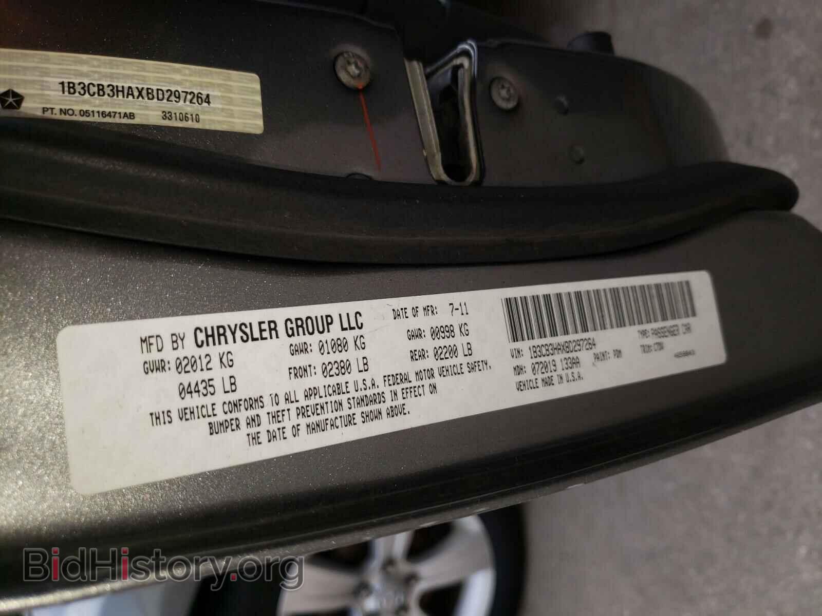 2011 DODGE CALIBER - VIN: 1B3CB3HAXBD297264 - Photo 10