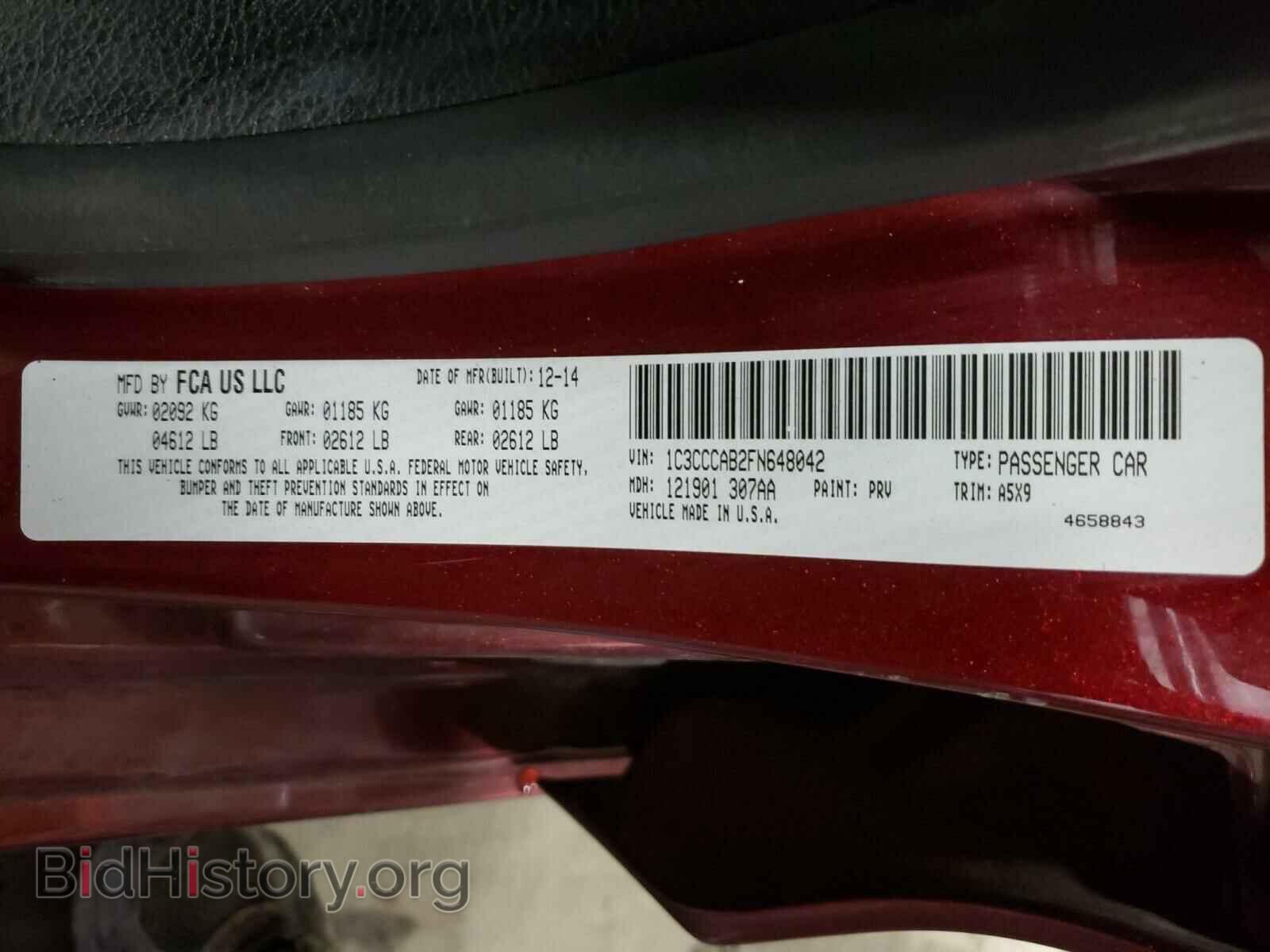 2015 CHRYSLER 200 - VIN: 1C3CCCAB2FN648042 - Фото 10
