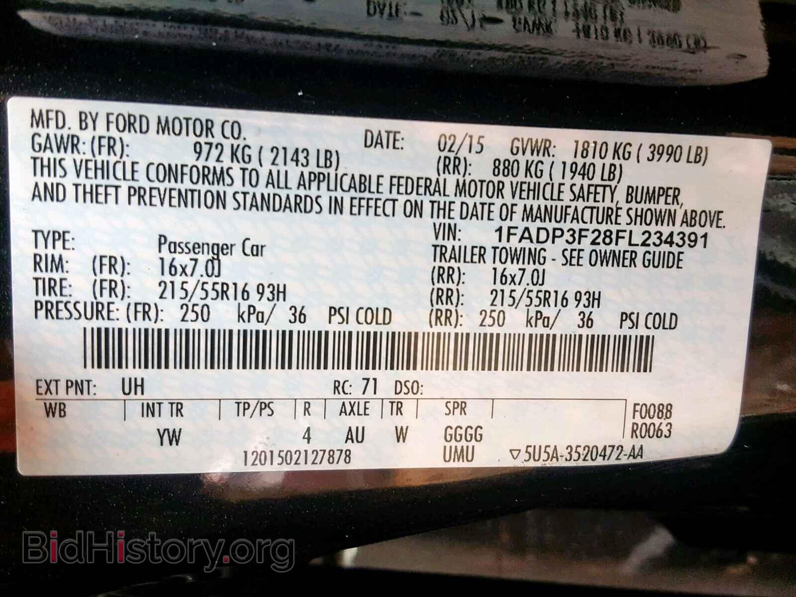 2015 FORD FOCUS SE - VIN: 1FADP3F28FL234391 - Фото 10