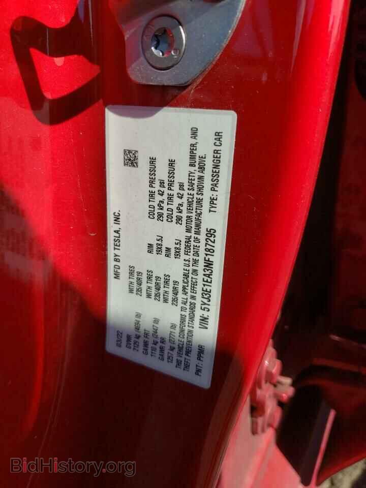 2022 TESLA MODEL 3 - VIN: 5YJ3E1EA3NF187295 - Photo 12