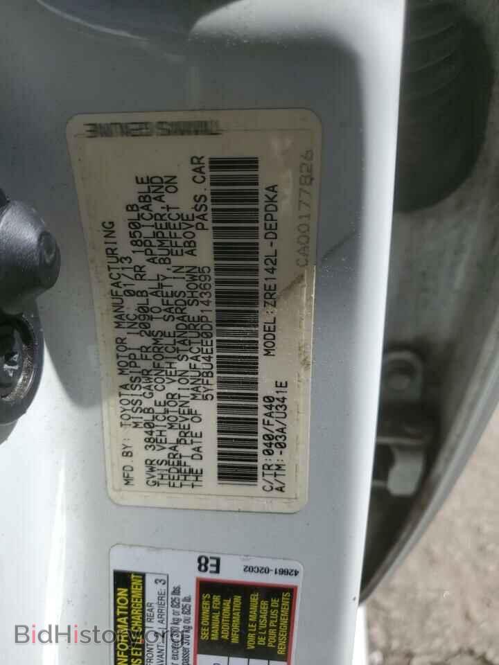 2013 TOYOTA COROLLA - VIN: 5YFBU4EE0DP143695 - Фото 12
