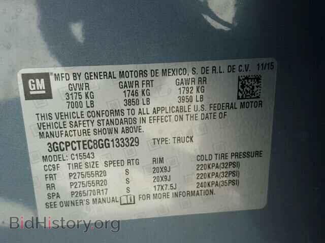2016 CHEVROLET SILVERADO - VIN: 3GCPCTEC8GG133329 - Фото 10