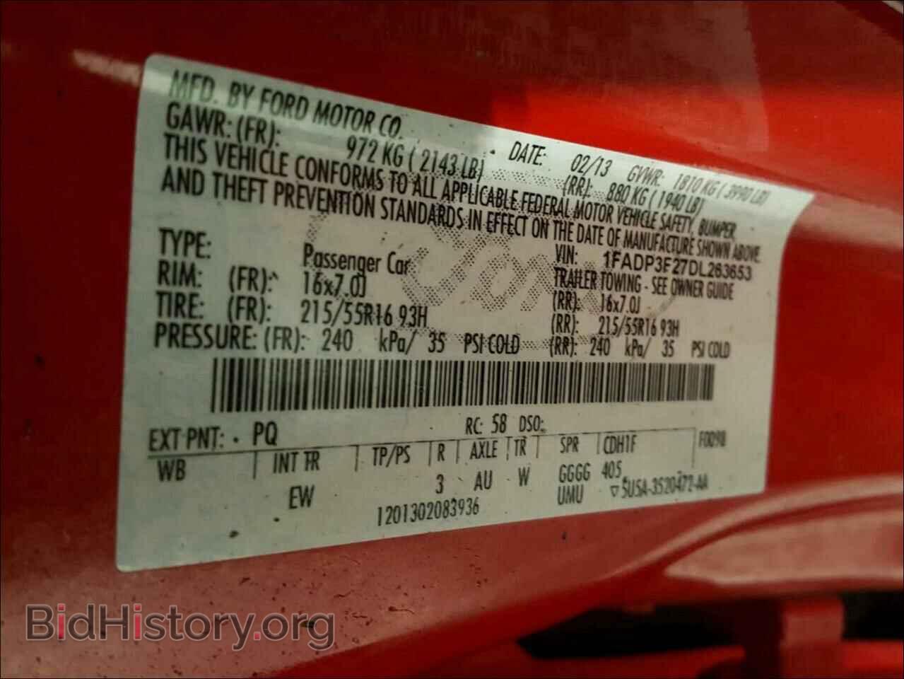 2013 FORD FOCUS - VIN: 1FADP3F27DL263653 - Фото 10