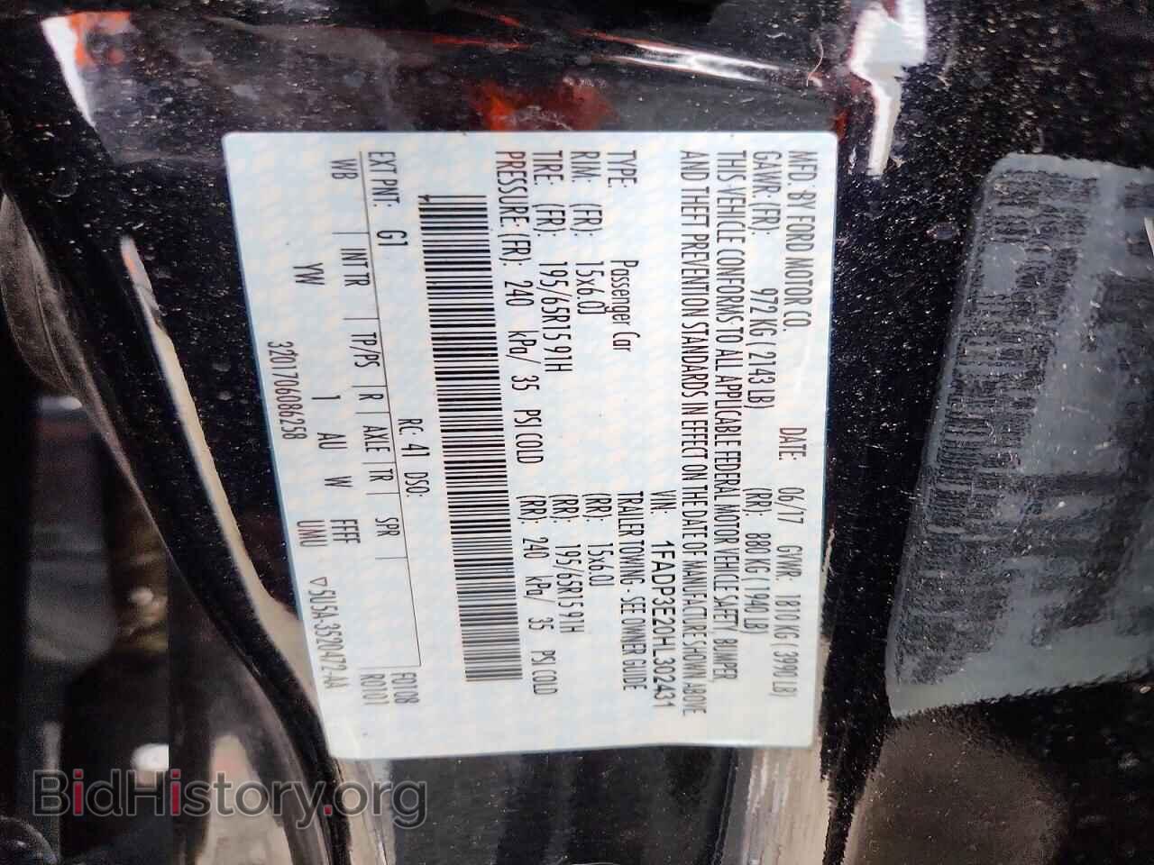 2017 FORD FOCUS - VIN: 1FADP3E20HL302431 - Фото 12