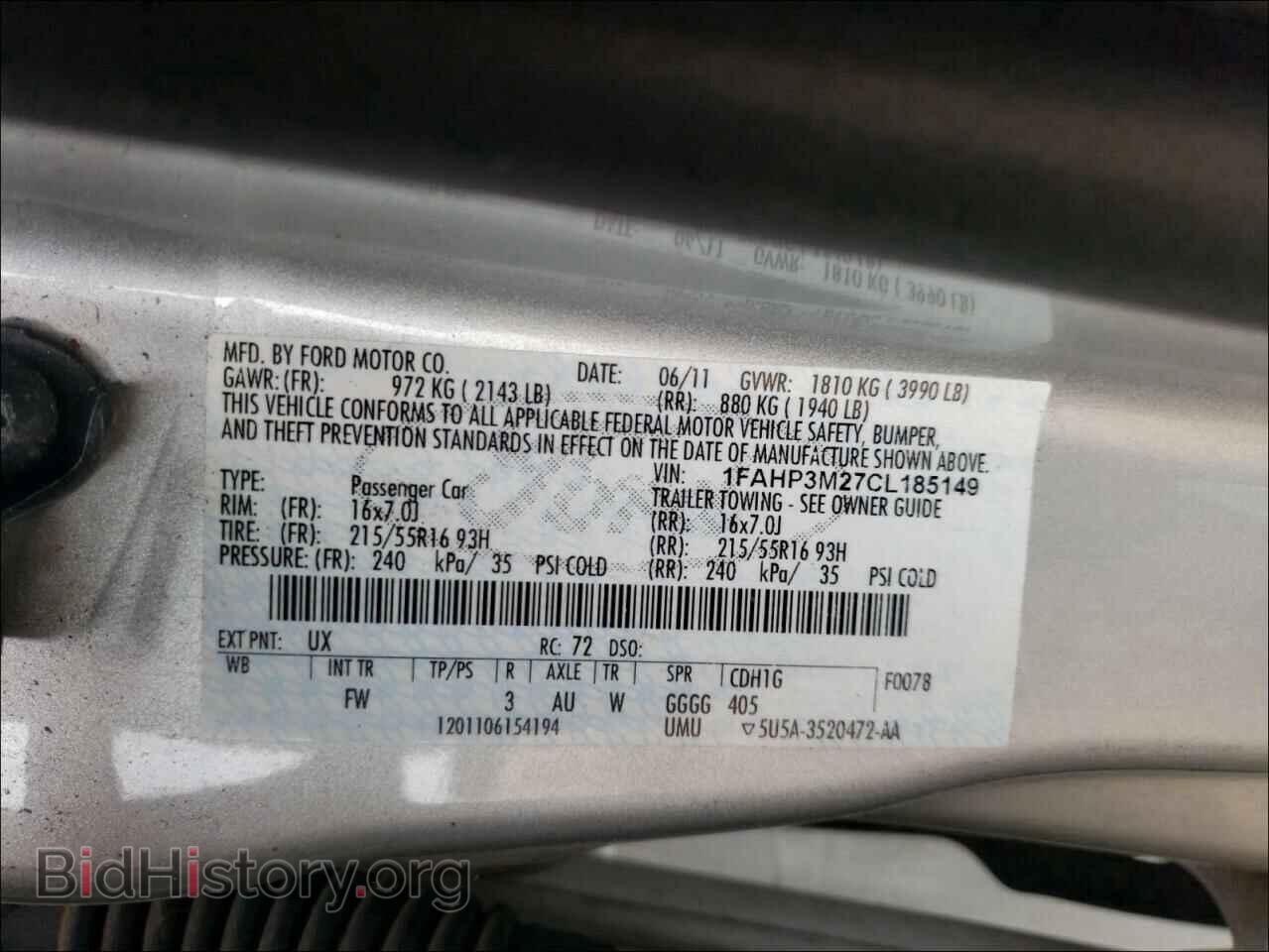 2012 FORD FOCUS - VIN: 1FAHP3M27CL185149 - Photo 10