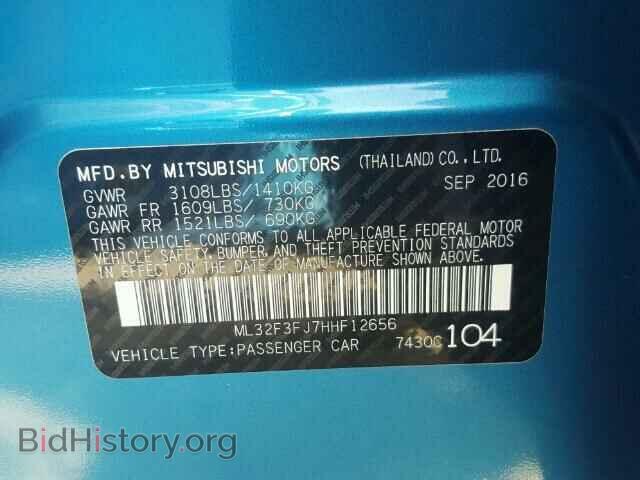 2017 MITSUBISHI MIRAGE - VIN: ML32F3FJ7HHF12656 - Фото 10