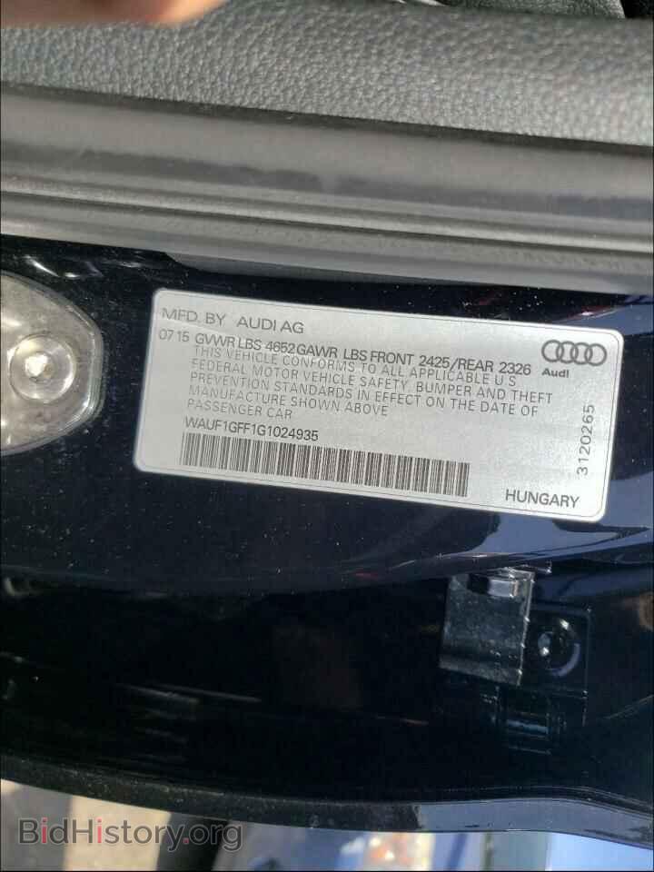 2016 AUDI S3 - VIN: WAUF1GFF1G1024935 - Фото 10