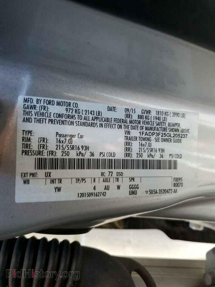 2016 FORD FOCUS - VIN: 1FADP3F25GL205237 - Фото 12