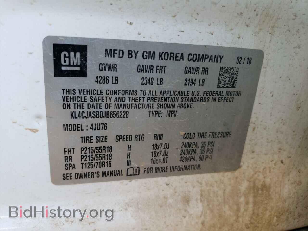 2018 BUICK ENCORE - VIN: KL4CJASB0JB656228 - Фото 13