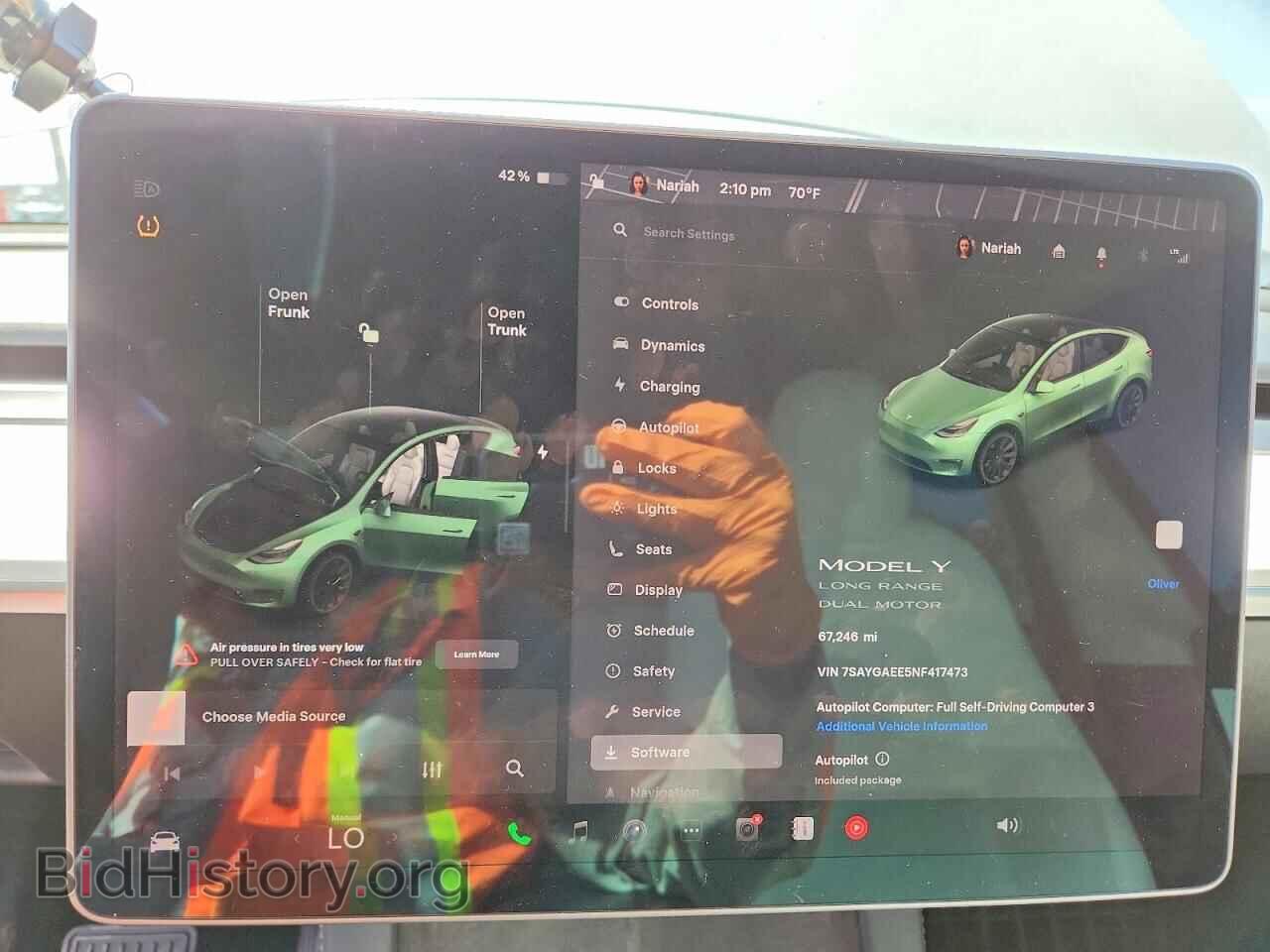2022 TESLA MODEL Y - VIN: 7SAYGAEE5NF417473 - Фото 9