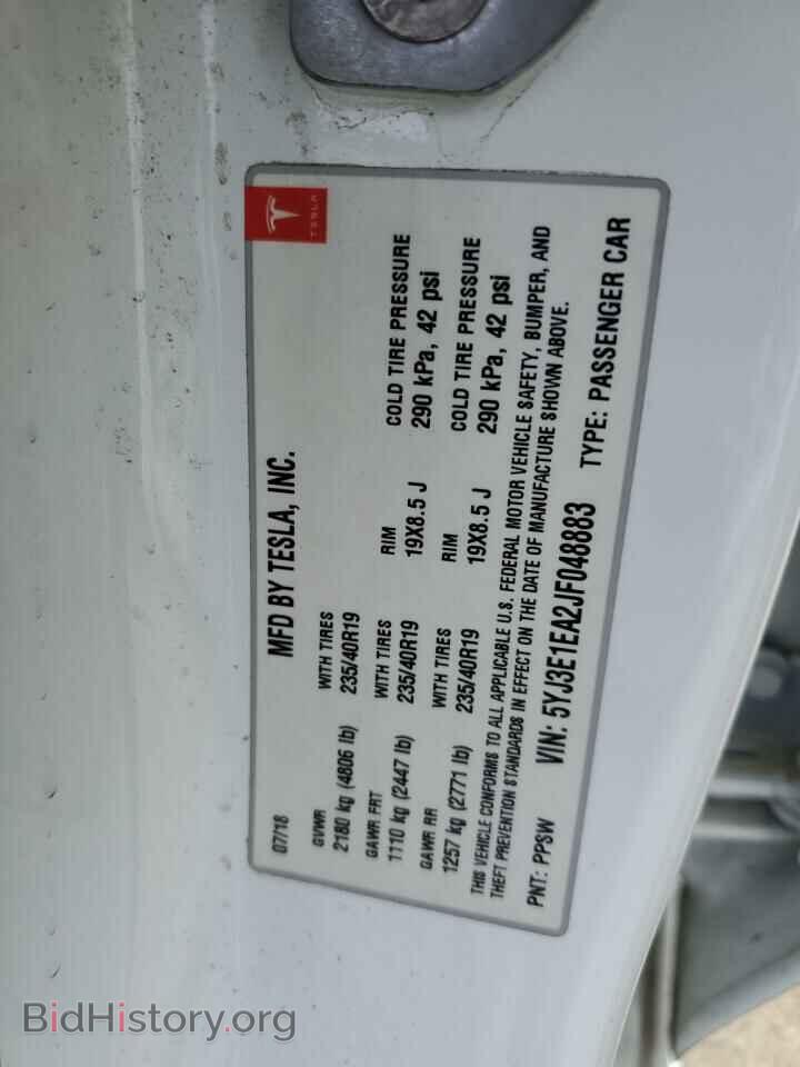 2018 TESLA MODEL 3 - VIN: 5YJ3E1EA2JF048883 - Фото 13