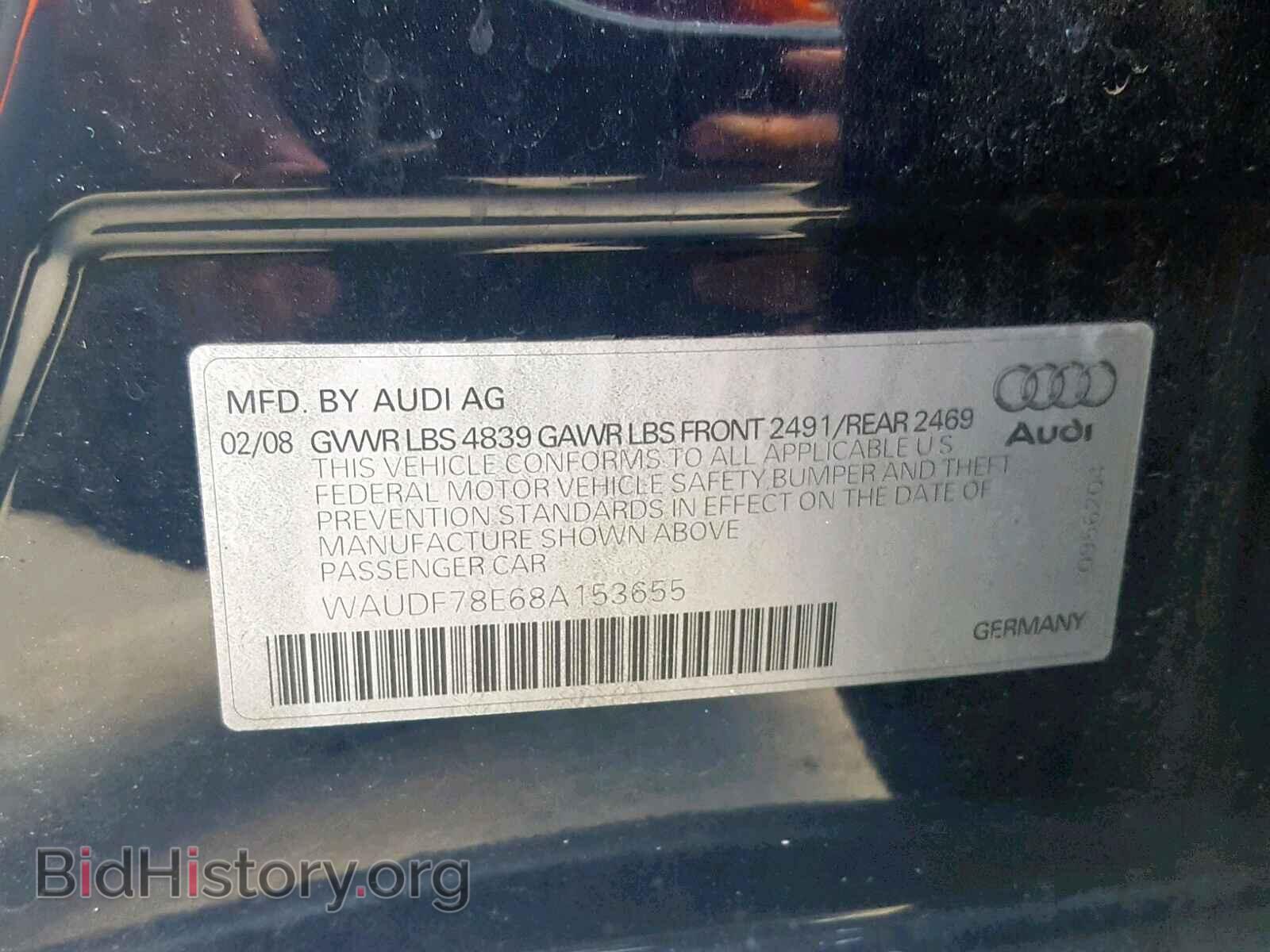 2008 AUDI A4 - VIN: WAUDF78E68A153655 - Photo 10