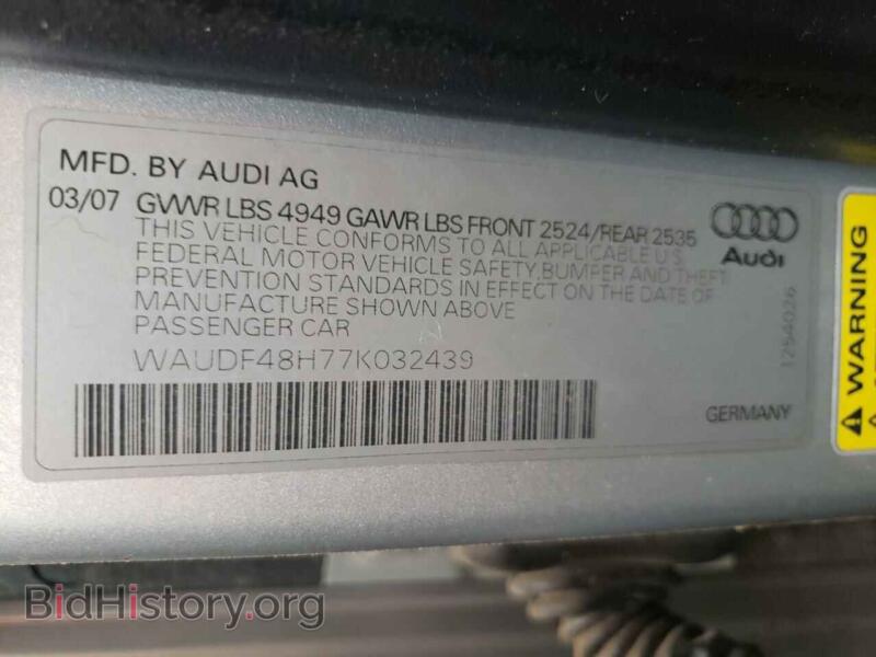 2007 Audi A4 (VIN WAUDF48H77K032439) — фото 10 из 10