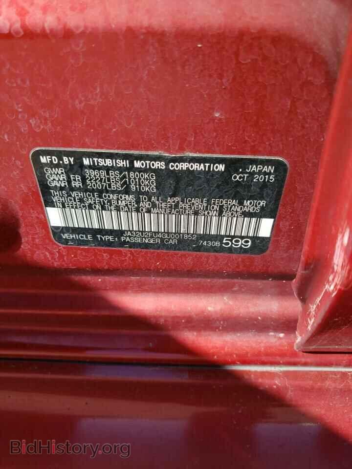 2016 MITSUBISHI LANCER - VIN: JA32U2FU4GU001852 - Фото 12