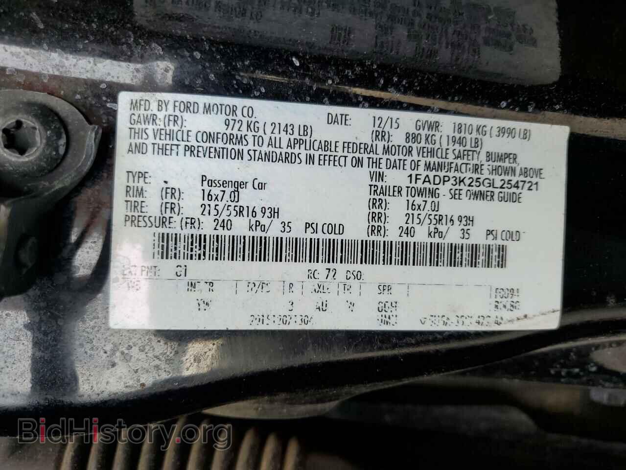 2016 FORD FOCUS - VIN: 1FADP3K25GL254721 - Photo 13