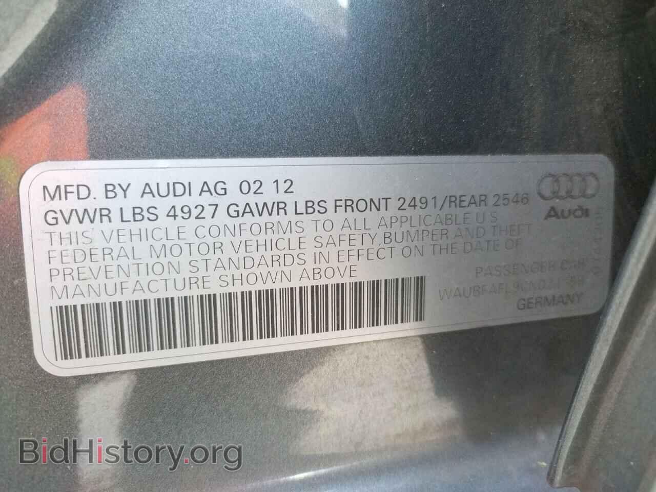 2012 AUDI A4 - VIN: WAUBFAFL9CN021156 - Фото 10