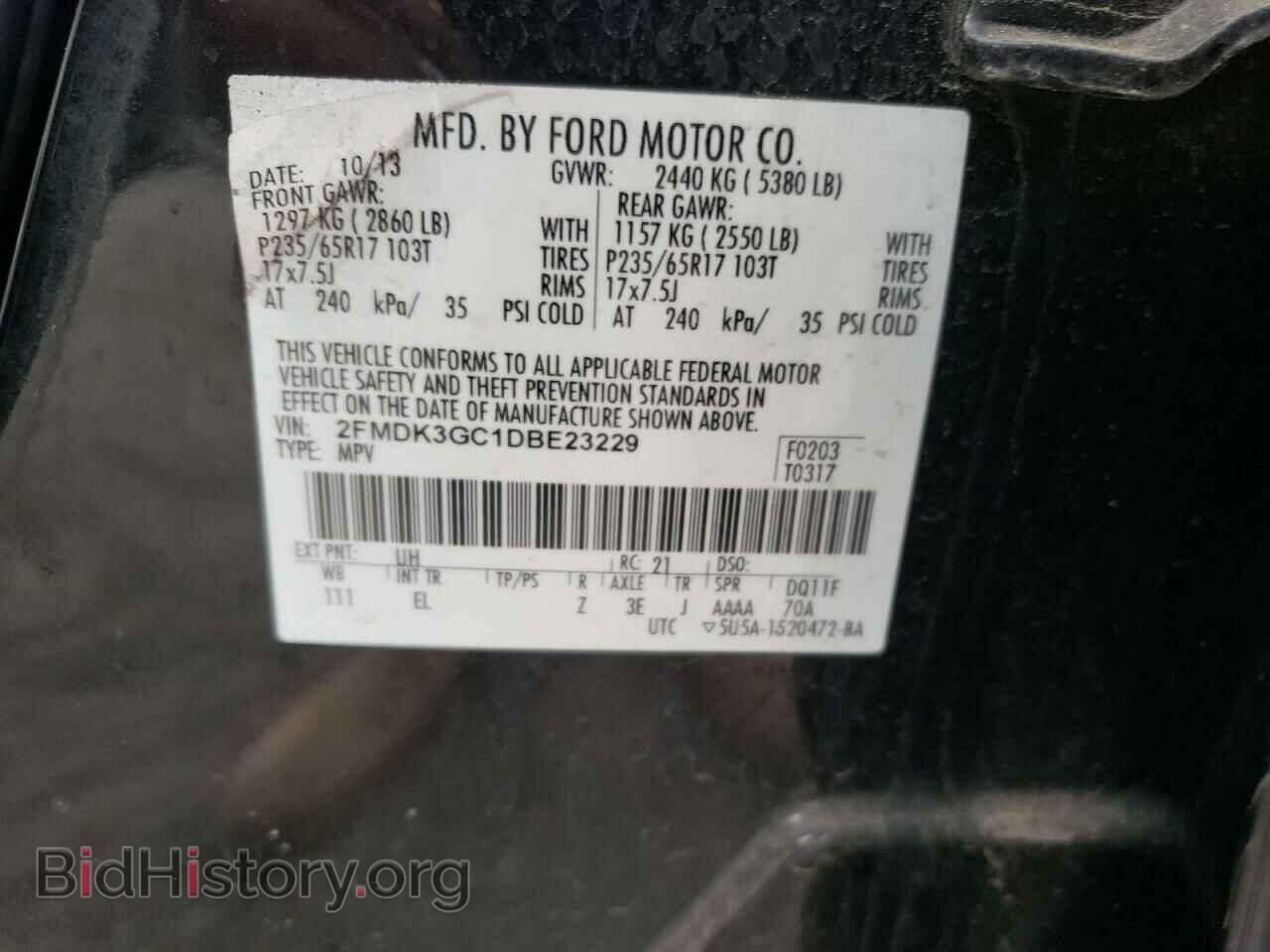 2013 FORD EDGE - VIN: 2FMDK3GC1DBE23229 - Photo 10