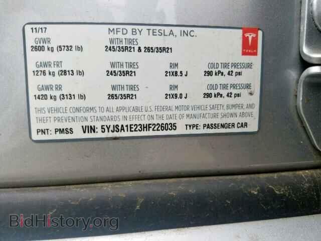 2017 TESLA MODEL S - VIN: 5YJSA1E23HF226035 - Photo 10