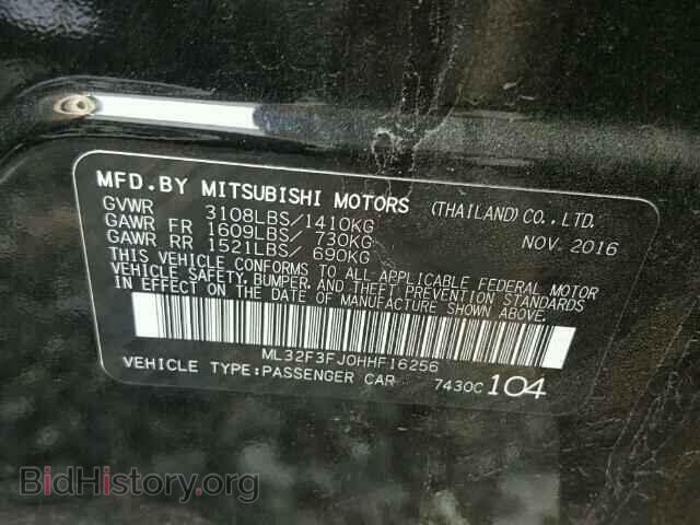 2017 MITSUBISHI MIRAGE - VIN: ML32F3FJ0HHF16256 - Фото 10
